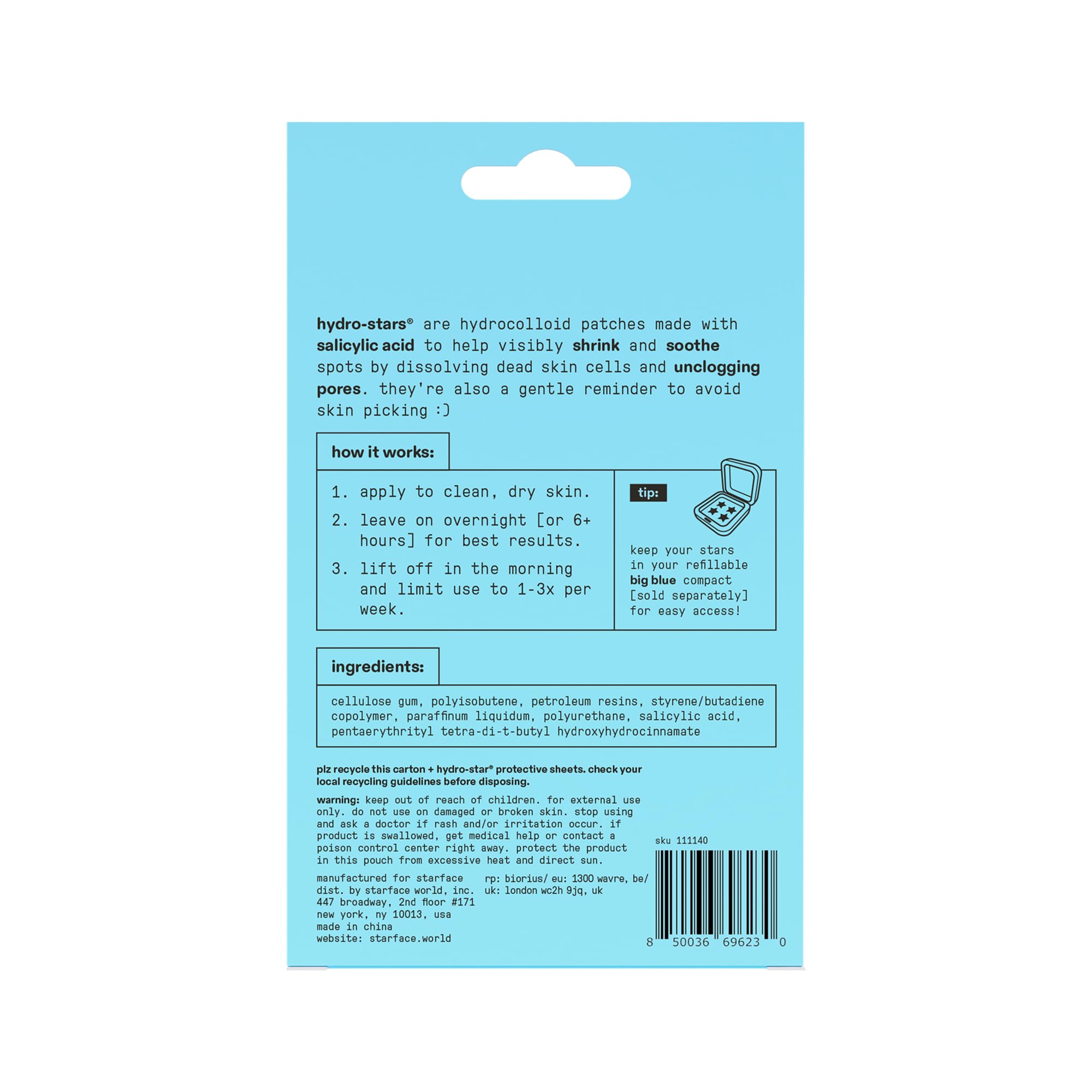Starface Hydro-Star Blue Patches - Clear Skin -11