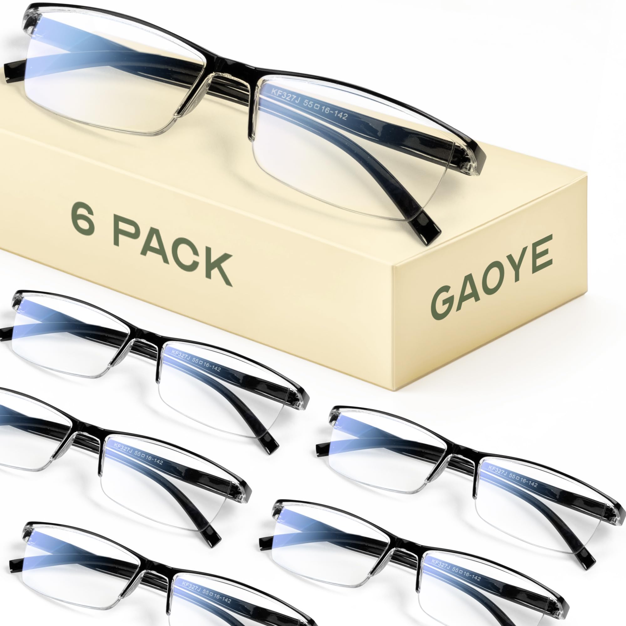 Gaoye 6 Pack Reading Glasses Men/Women, Eyeglasses, Blue Light Readers for Men/Women, Computer Eye Glasses, Cheaters