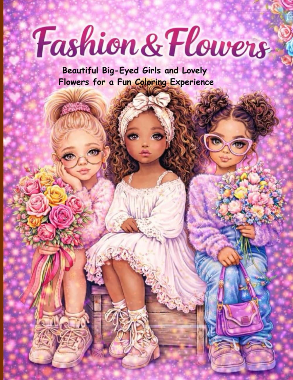 Fashion & Flowers: Pretty Girls, Fashion Styles and Floral Designs for Stress Relief and Creative Fun