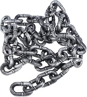 TOYANDONA 2 Pack Halloween Chains, Plastic Chain Links Fake Chains Props Decoration Prisoner Costume Accessories Halloween Accessories for Adults