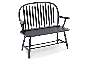 Windsor Bench: The Epitome of Functional Elegance in an Antique Black Finish