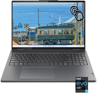 Lenovo Yoga 7i 16" 2.5K (2560x1600) IPS Touch 2-in-1 400nits Glossy, Intel Core i5-1240P, 12Cores, 8GB RAM, 256GB PCIe SSD, Fingerprint Reader, Backlit Keyboard,Camera, Windows 11 Home, EAT Cloth