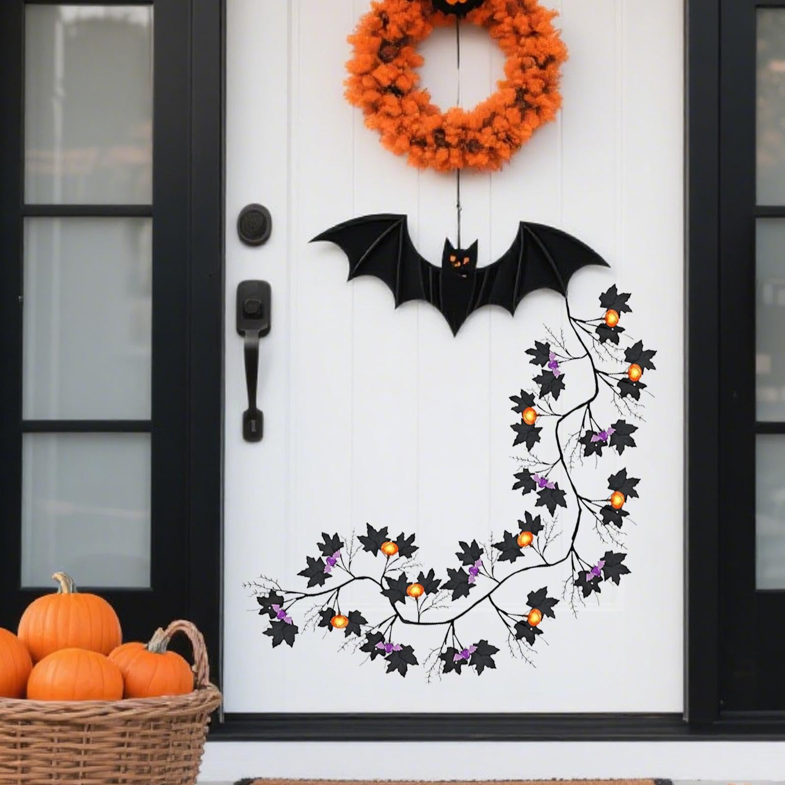 Świetlne Girlandy Halloween Dyniowe Oświetlenie LED 54 Diody
