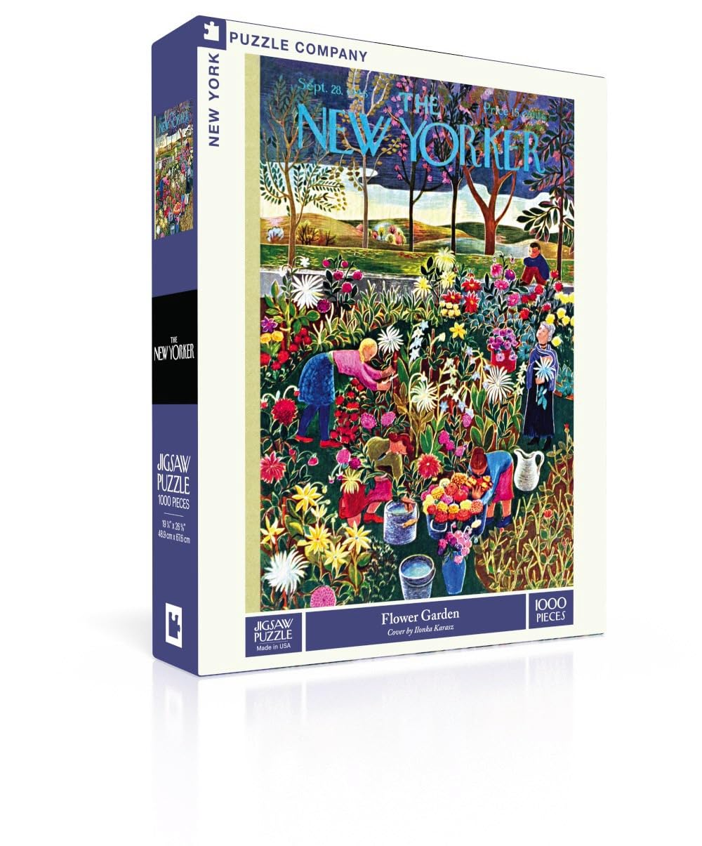 New York Puzzle Company - New Yorker Flower Garden - 1000 Piece Jigsaw Puzzle