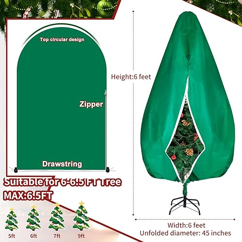 Miniatura 2 de Bolsa de almacenamiento para árbol de Navidad, 6.6 pies de ancho x 9.2 pies de alto x 52 pulgadas de diámetro, se adapta a árboles artificiales de