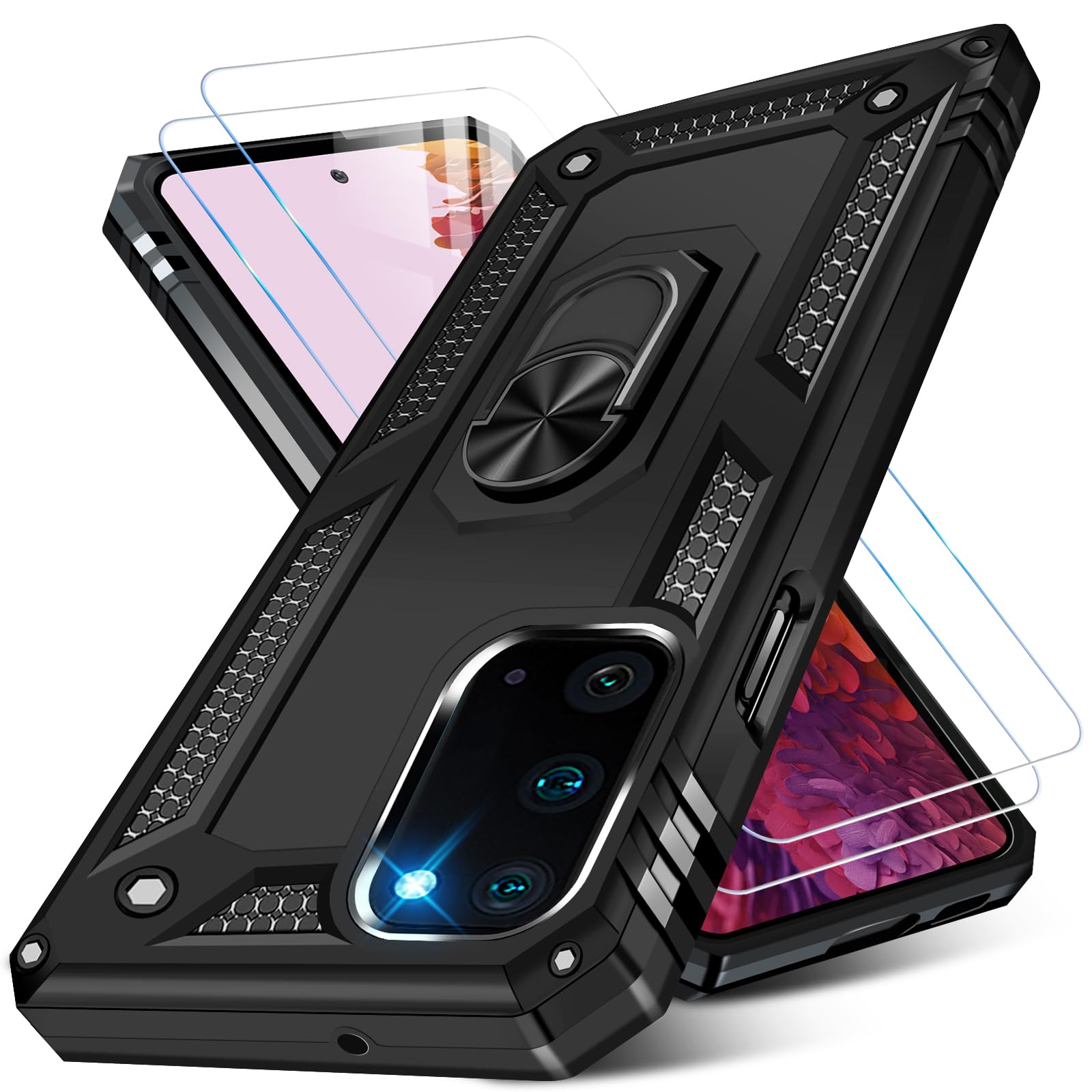 for Samsung Galaxy S20 FE 5G Case with Screen Protector, Military Grade  Rugged Shockproof Heavy Duty Galaxy S20 FE Protective Cover for Samsung S20  FE