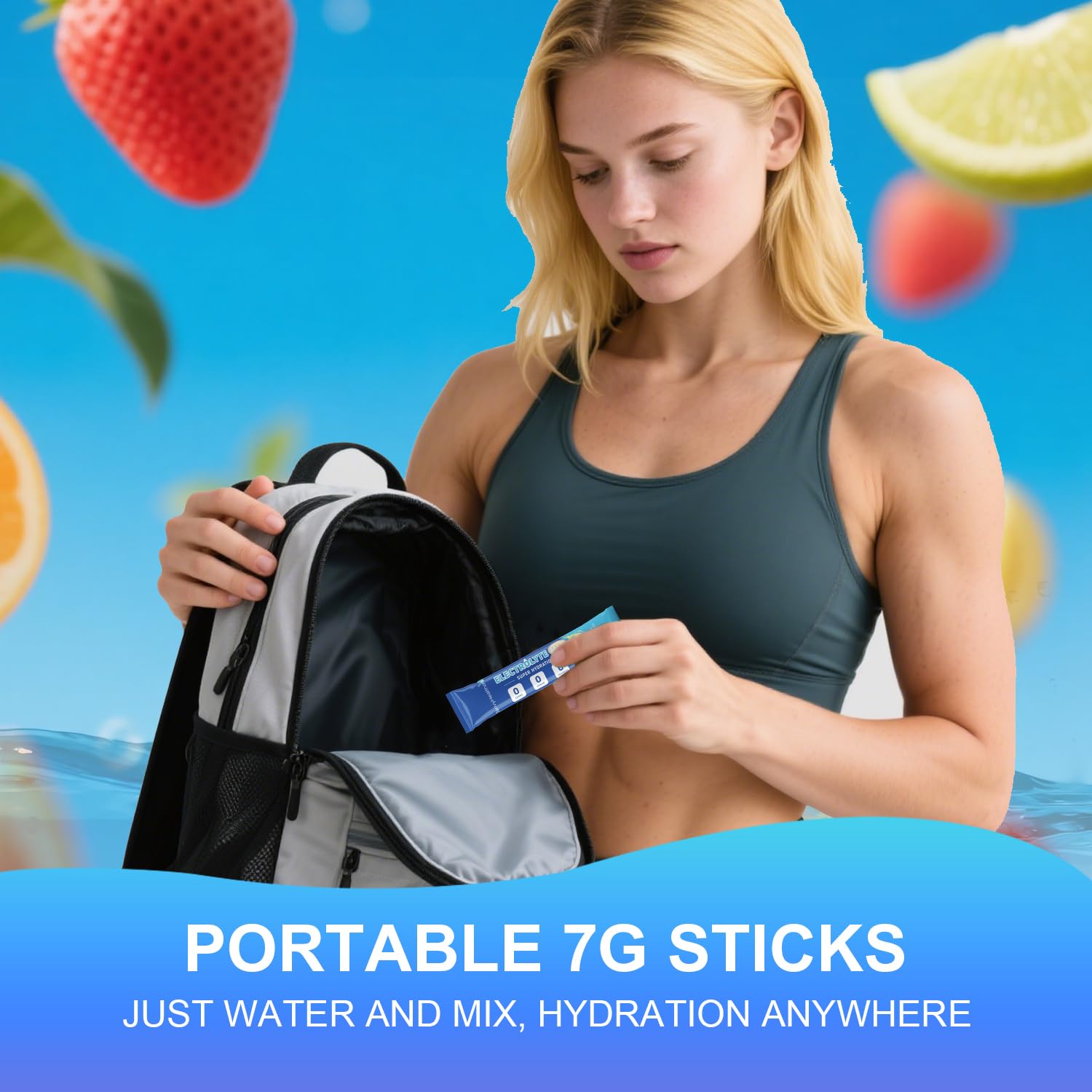 Electrolyte Powder Packets Sugar Free Hydration Drink Mix with 5 Key Electrolytes Magnesium Sodium Potassium Zinc Calcium Vitamin C – 30 Travel Packs, 6 Fruity Flavors Zero Sugar Keto & Vegan Friendly — Amazon image 7