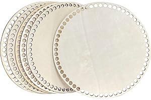 Unleash Your Creativity with our 6-Pack Unfinished Wooden Canasta Bases for Crafts and Crochet