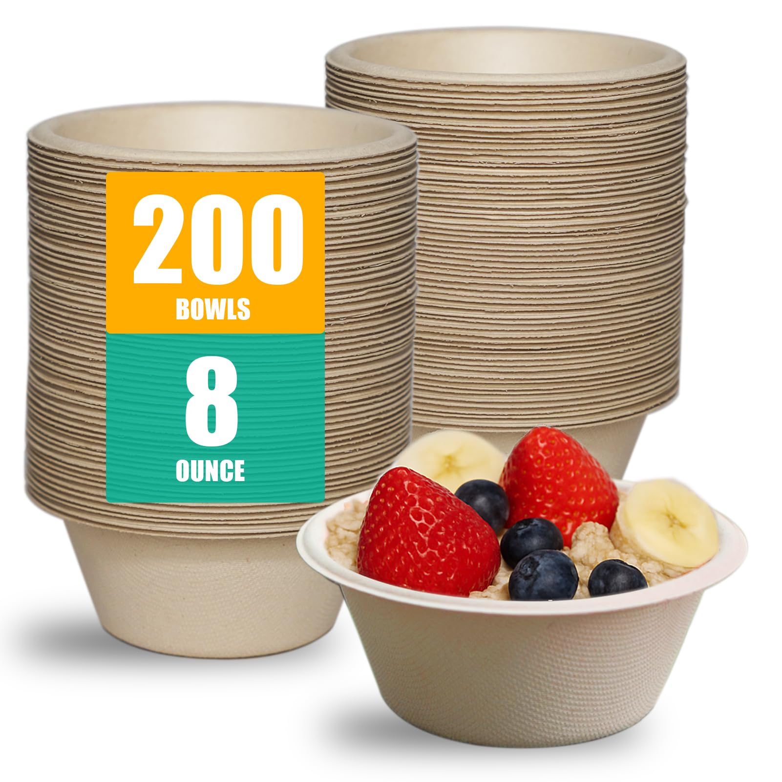 Eco-Friendly Paper Bowls - 200 Count -12