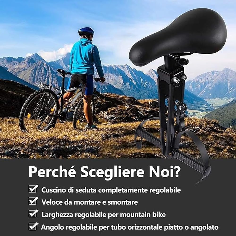 Seggiolino Universale per Bicicletta per Bambini, Compatibile con | bike, bici da strada e bici da città. Il seggiolino per mountain bike è progettato per bambini dai 2 ai 7 e con un peso di