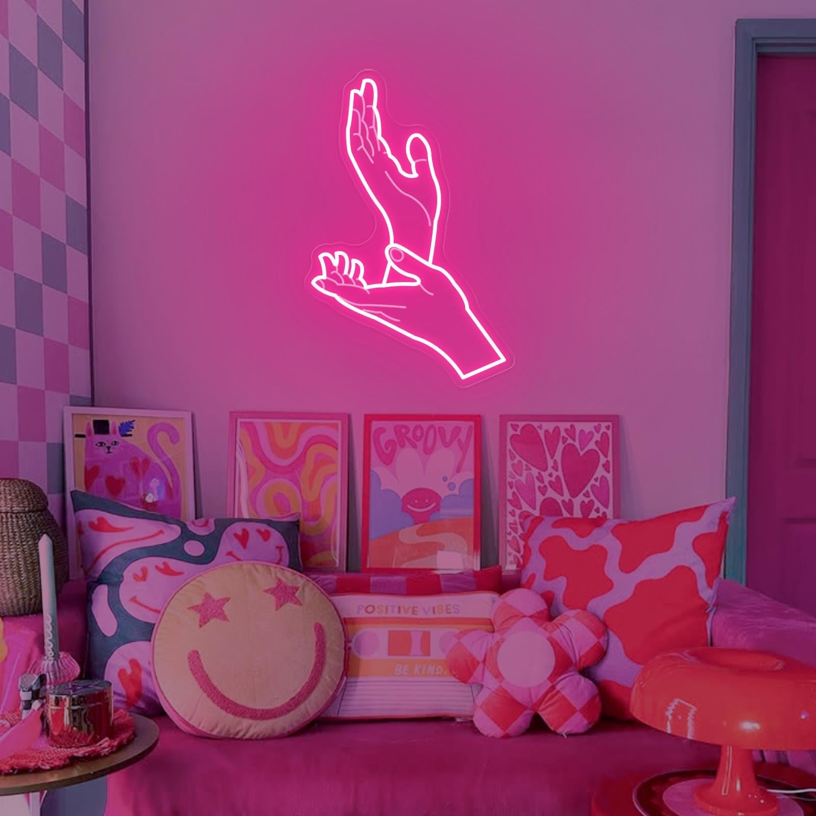 【希少】Java Dreams ネオンLEDライト壁掛け　レア　レトロ Custom Meanwhile Neon Sign - Twin Peaks Inspired LED Light, Sci-Fi