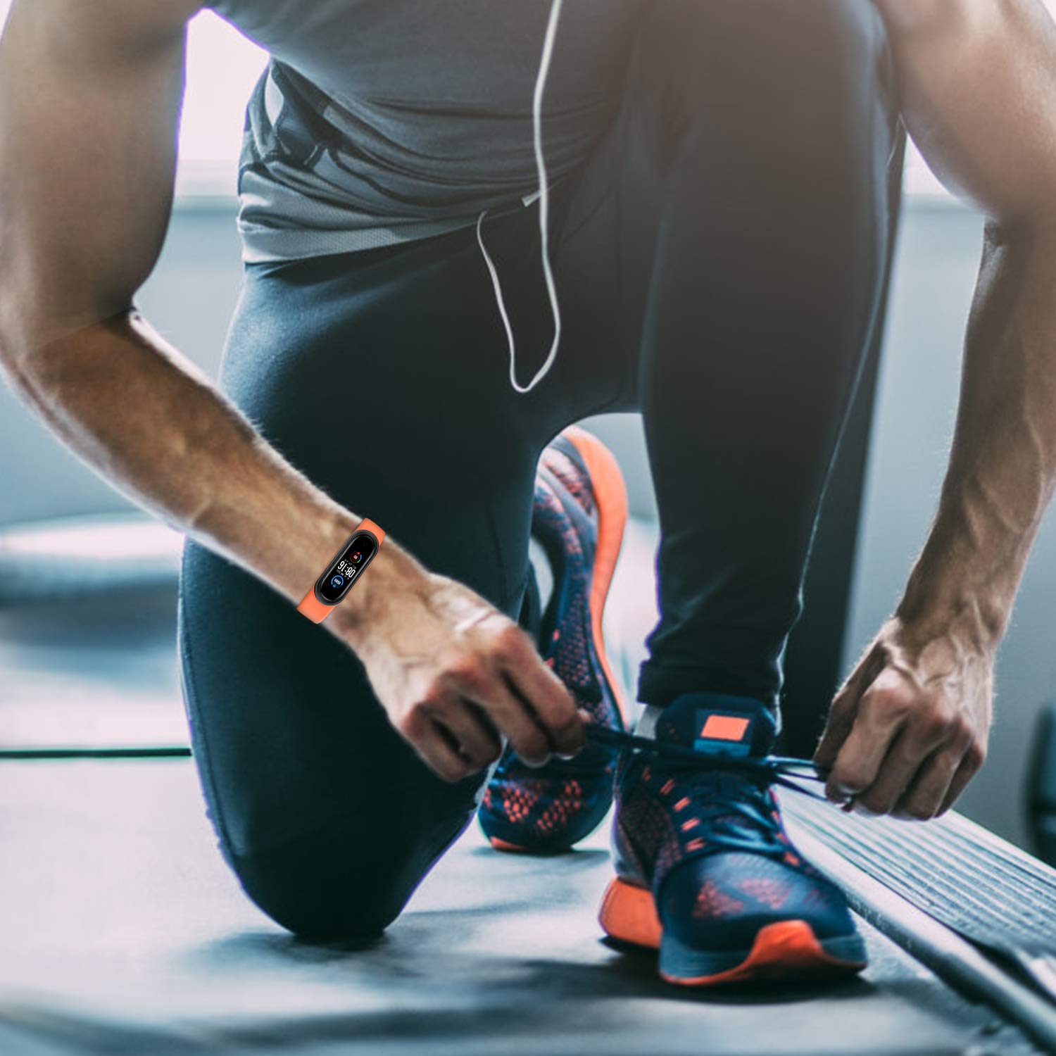 ivoler Cinturino per Xiaomi Mi Band 5/6/7/Amazfit Band 5, cinturino di ricambio per smartwatch Xiaomi, materiale TPU, leggero, traspirante, impermeabile, colore multiplo