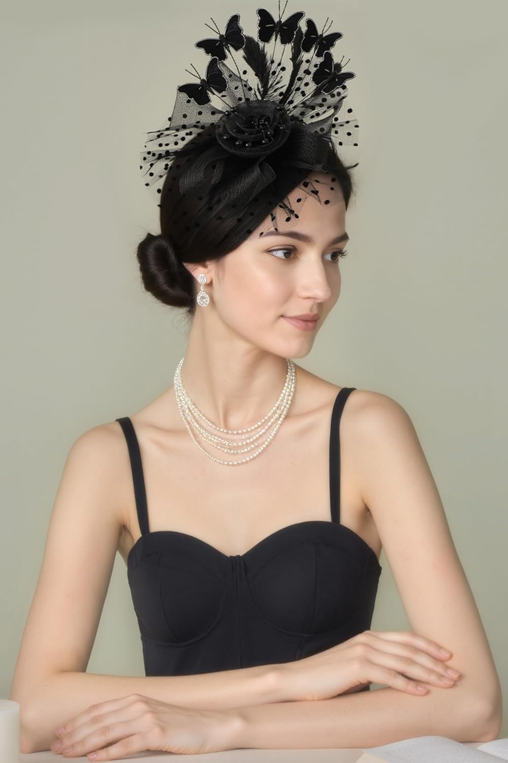 BABEYOND Fascinator Hats for Women - Tea Party Kentucky Fascinators Butterfly Headband Derby Wedding Flower Headpiece - Image 4