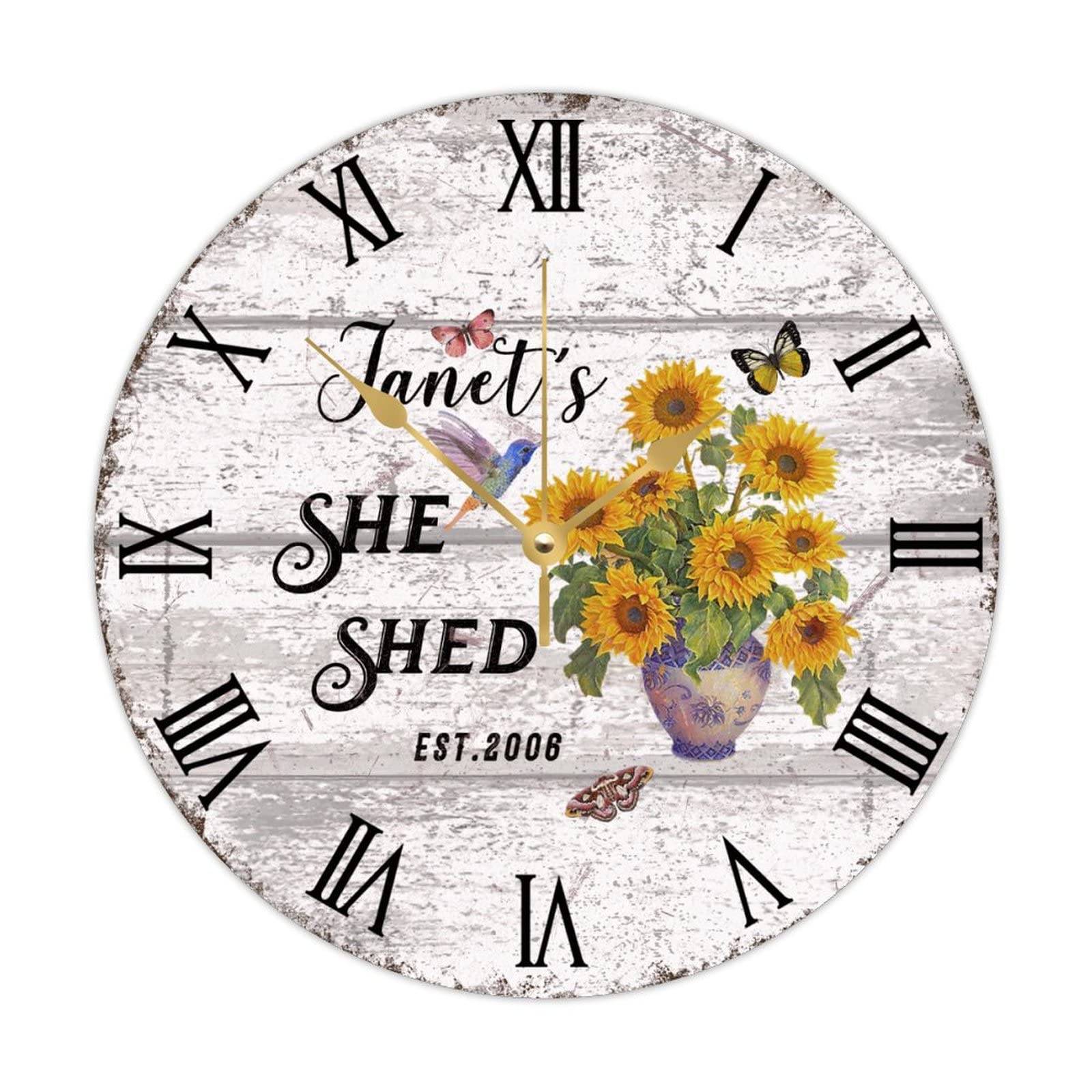 Horloge personnalisée bois sans bruit pour chambre et sommeil