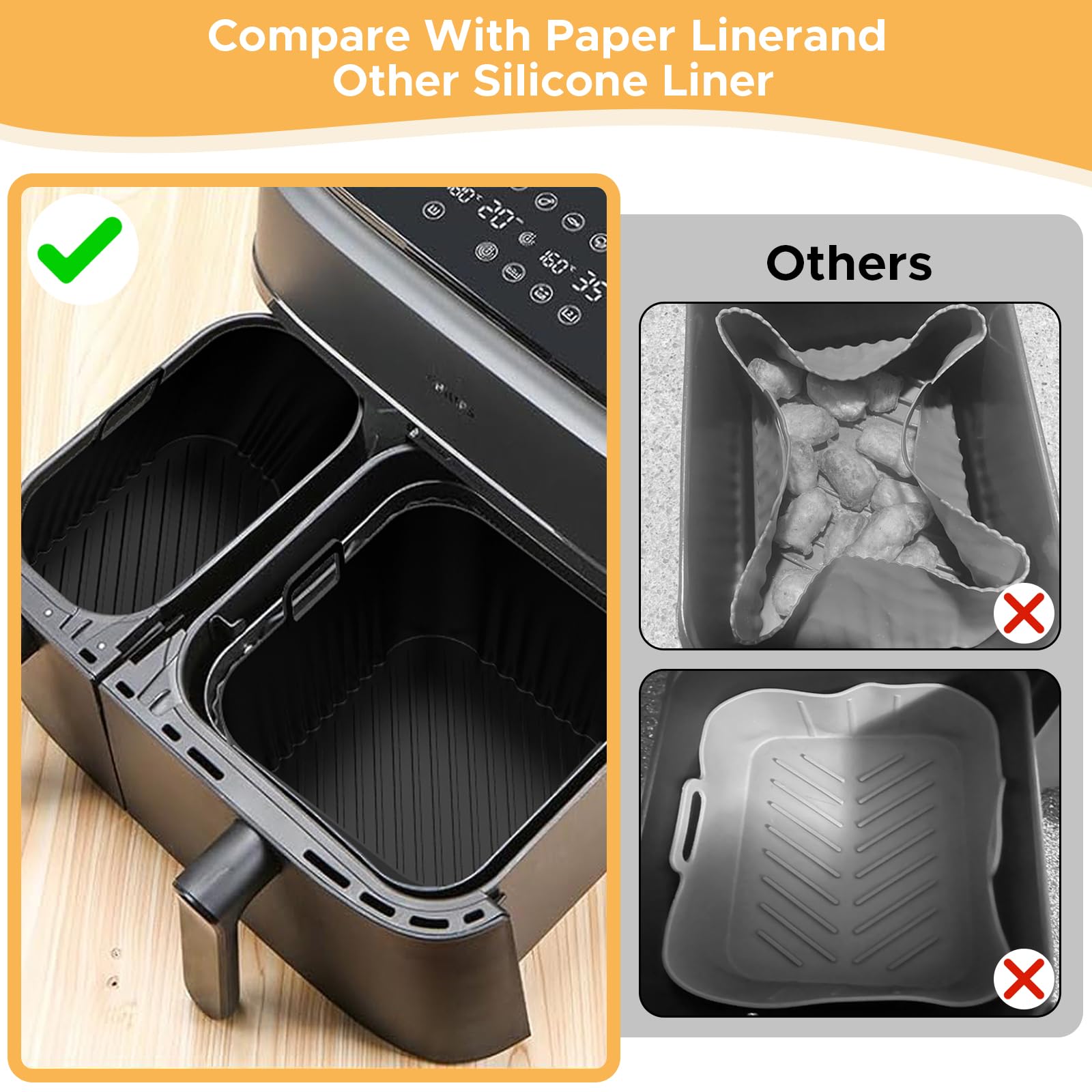 2 Accessori Per Friggitrice Ad Aria Philips - Teglie In Silicone Per Cottura Sana - Foto 4