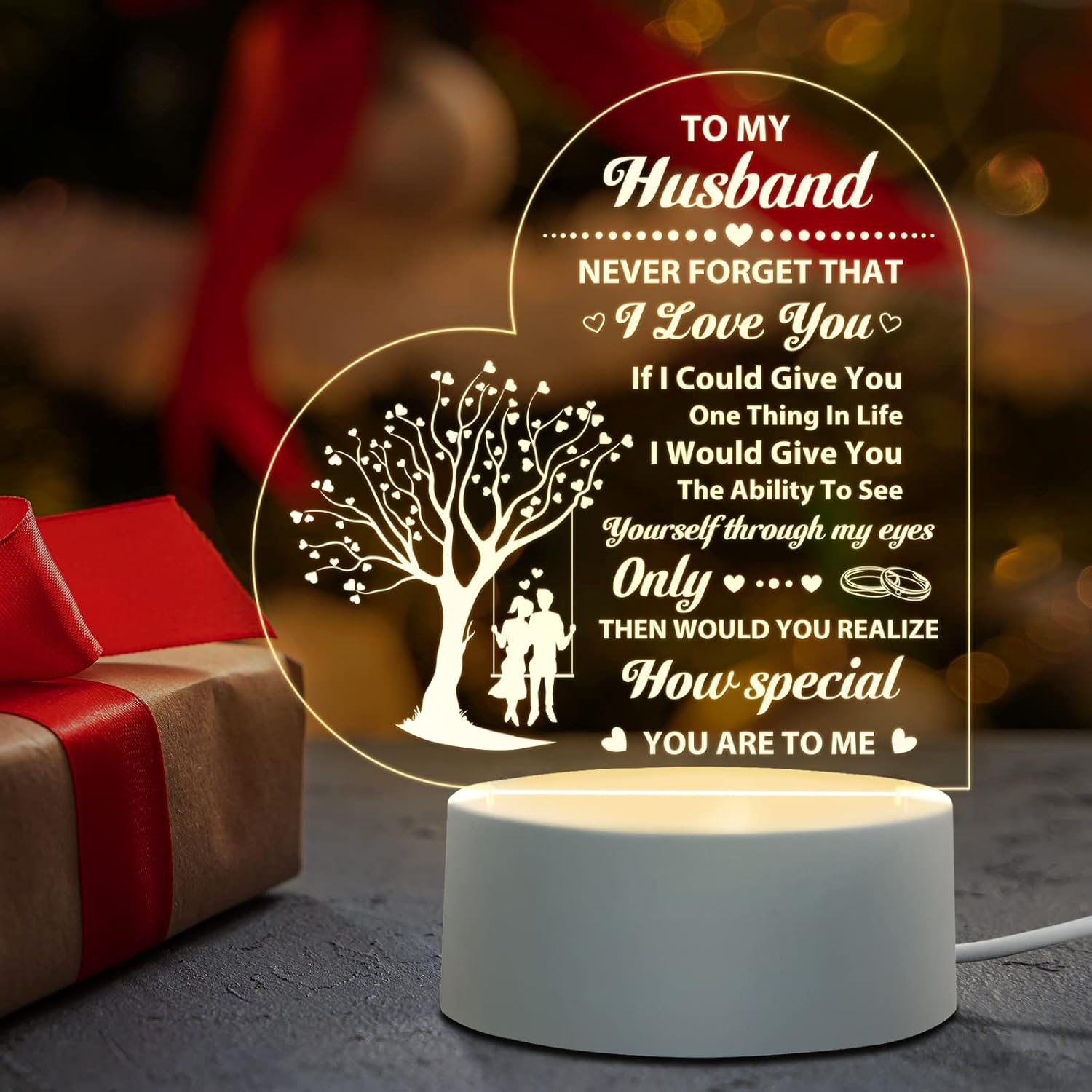 Personalized Acrylic Night Light for Husband UK Ubuy