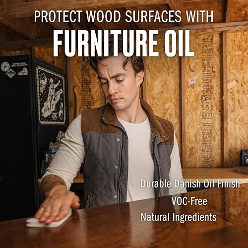 Miniatura 4 de Walrus Oil - Aceite danés con acabado para muebles. Sellador de madera a base de aceite Tung. Naturalmente libre de COV, acabado mate, botella de 8