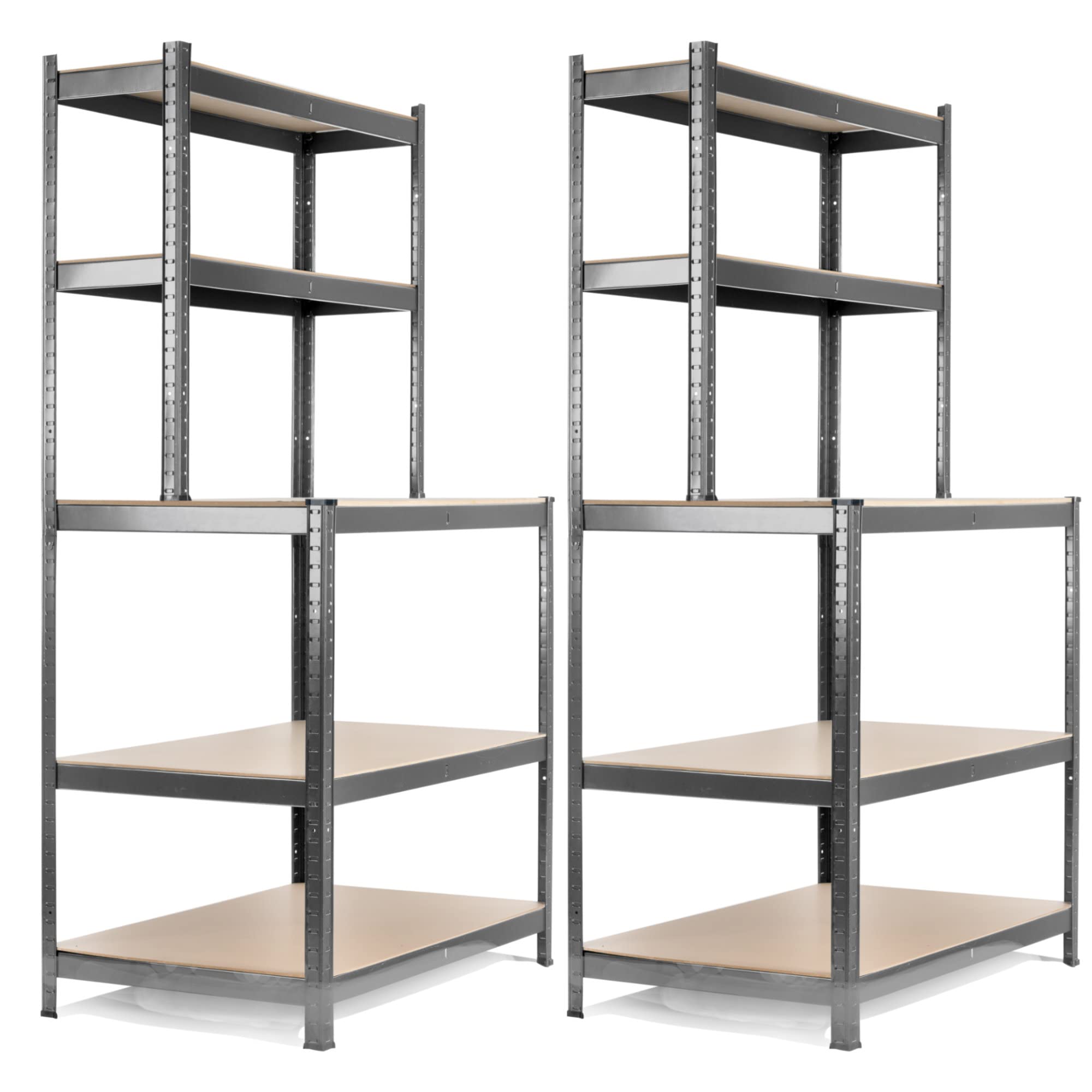 Stagecaptain WBR-175 SR Scaffale da Banco da Lavoro con Ripiani in Legno | Scaffale a incastro robusto per officina, magazzino, cantina e dispensa, Struttura metallica zincata