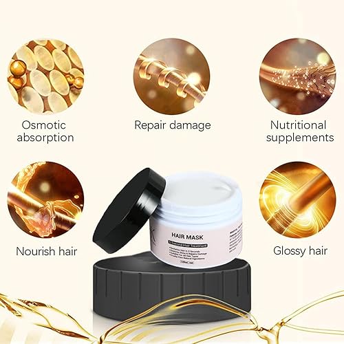 Miniatura 5 de BAcion Heykeratin - Mascarilla mágica para el cabello con queratina para reparar el cabello, 5 segundos para restaurar el cabello suave, máscara de