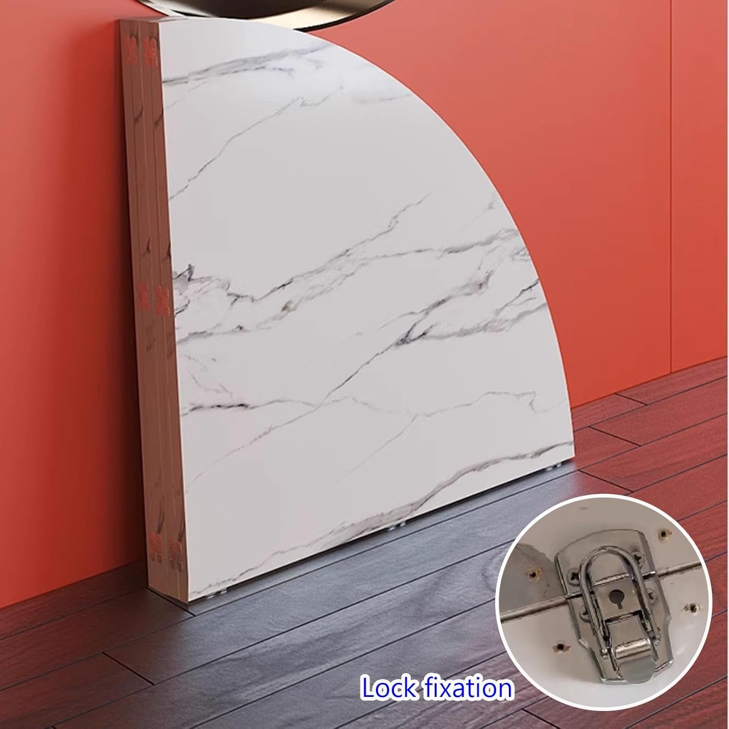 Large Round Foldable Table Top Extender Diameter 47.2/55.1/59/62.9/71/79in No Legs Table Tops Only Temporary Replace Tables Top Catering Banquet Party Desk(Brown,47.2in/120cm)