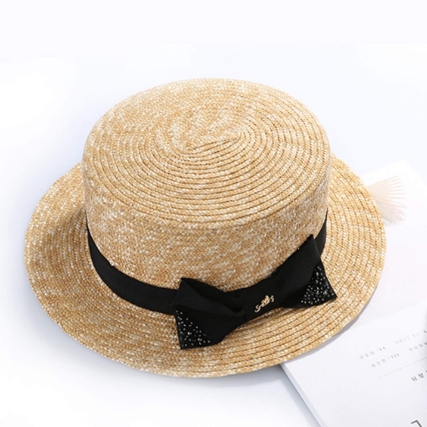 Sombrero Mujeres Verano Sombra Ocio Viaje Sol Sombrero Sol Protector Soleado Moda Simple Plano Sombrero de Copa, Mejor Comodidad/Brown