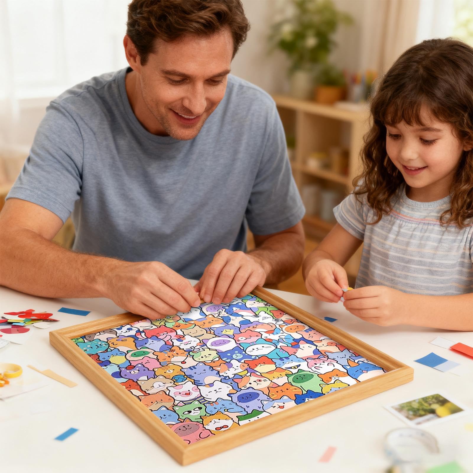 Puzzle di Gatti Giocattolo Educativo in Legno da Colorare | Giochi Di Puzzle Con Da Dipingere per Bambine e Ragazze Casa Viaggio Camera da Sala Giochi Compleanno Natale