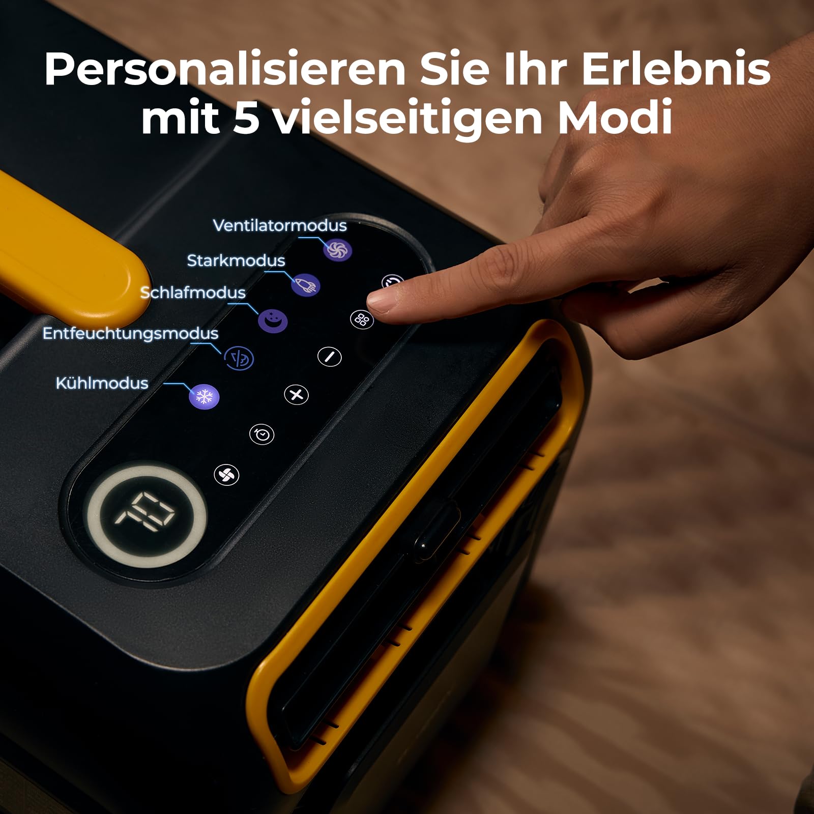BougeRV Tragbare Klimaanlage 3500 BTU Kühlen Mobile Klimaanlage für Camping | 10 Minuten Schnelle Kühlung, App-Steuerung, 5 Fach Funktion, R290 Gas, AC 100V-240V, für Zelt, Van