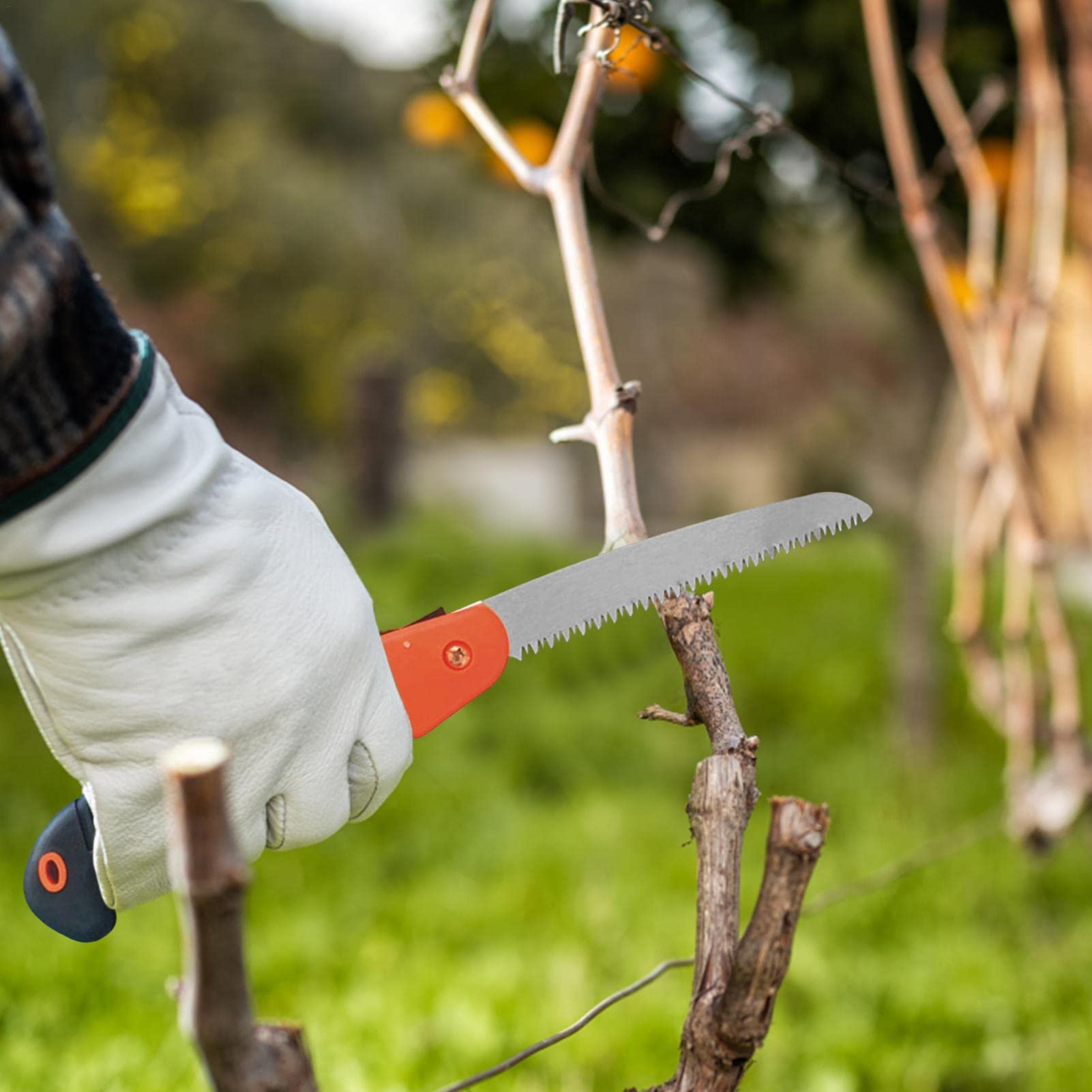 2 scies pliantes pour bois | élagage pliable pour sac à dos pour jardinage, camping, randonnée, élagage antidérapant pour couper du bois, des os, des branches