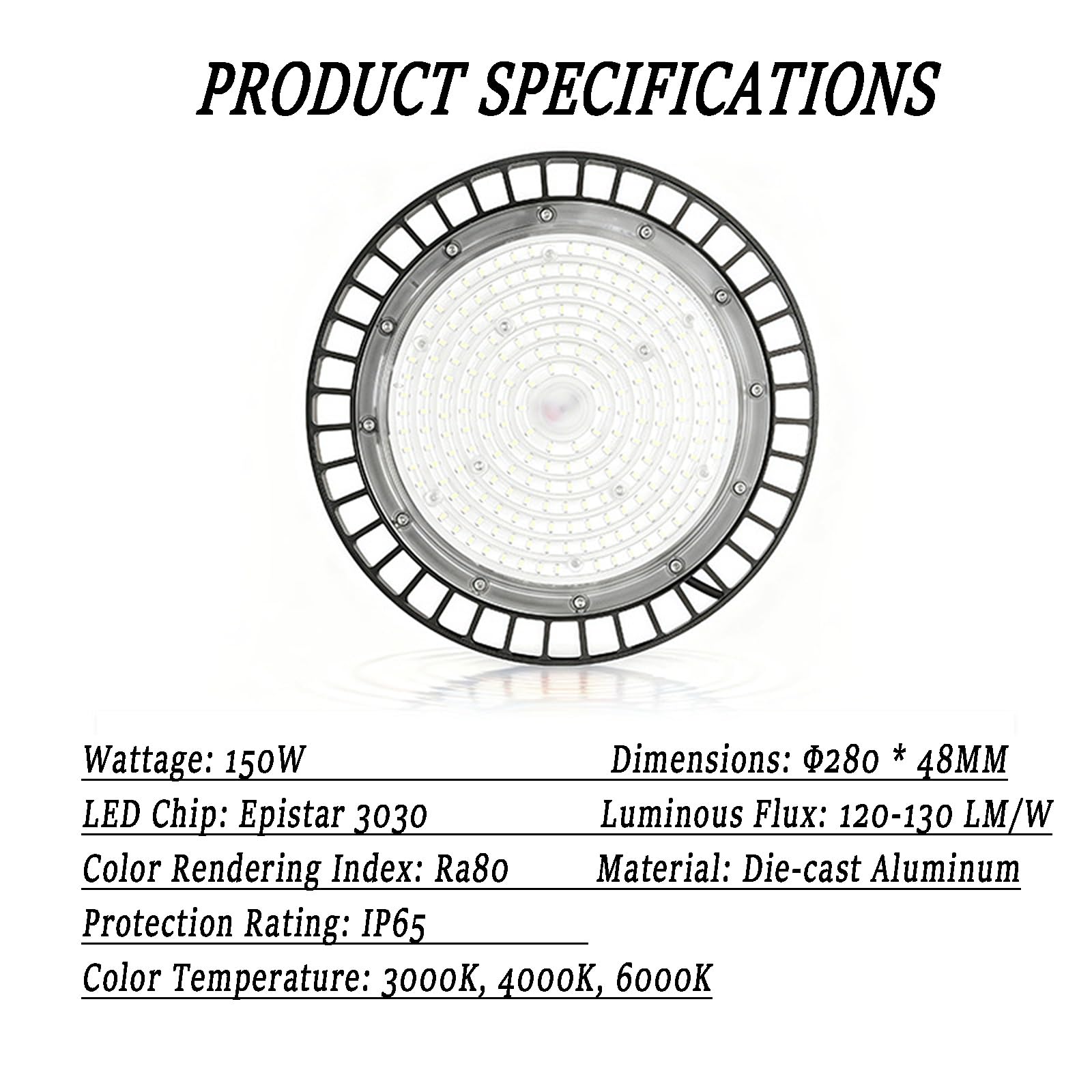 Value 20-Pack 150W UFO High Bay Shop Light 6000K 19 500LM High Bay LED Factory Lights Replaces 800W — view 6