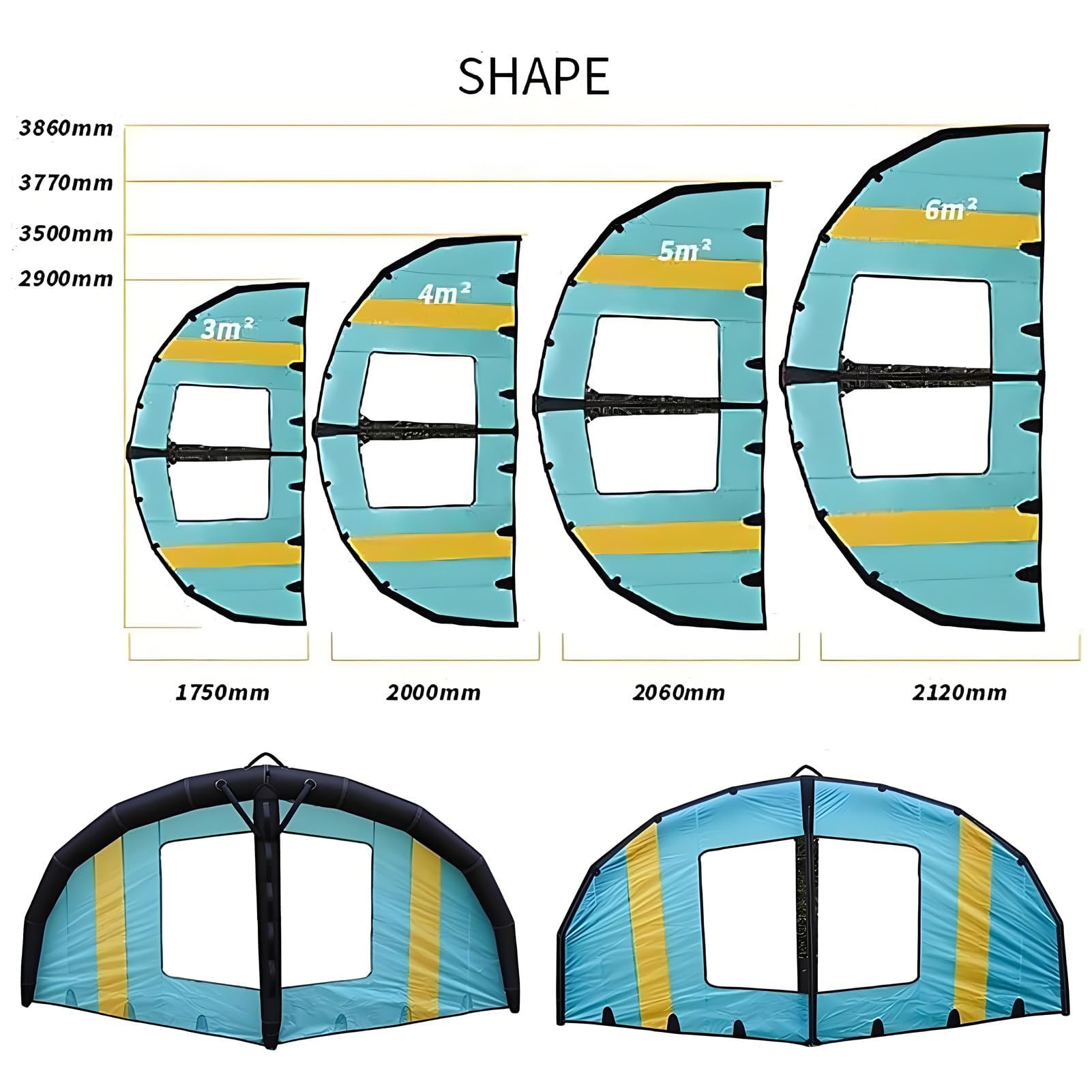 Tabla inflable de aluminio con vela de windsurf para adultos, tela Oxford duradera y PVC, ideal para deportes acuáticos y esquí de nieve surf
