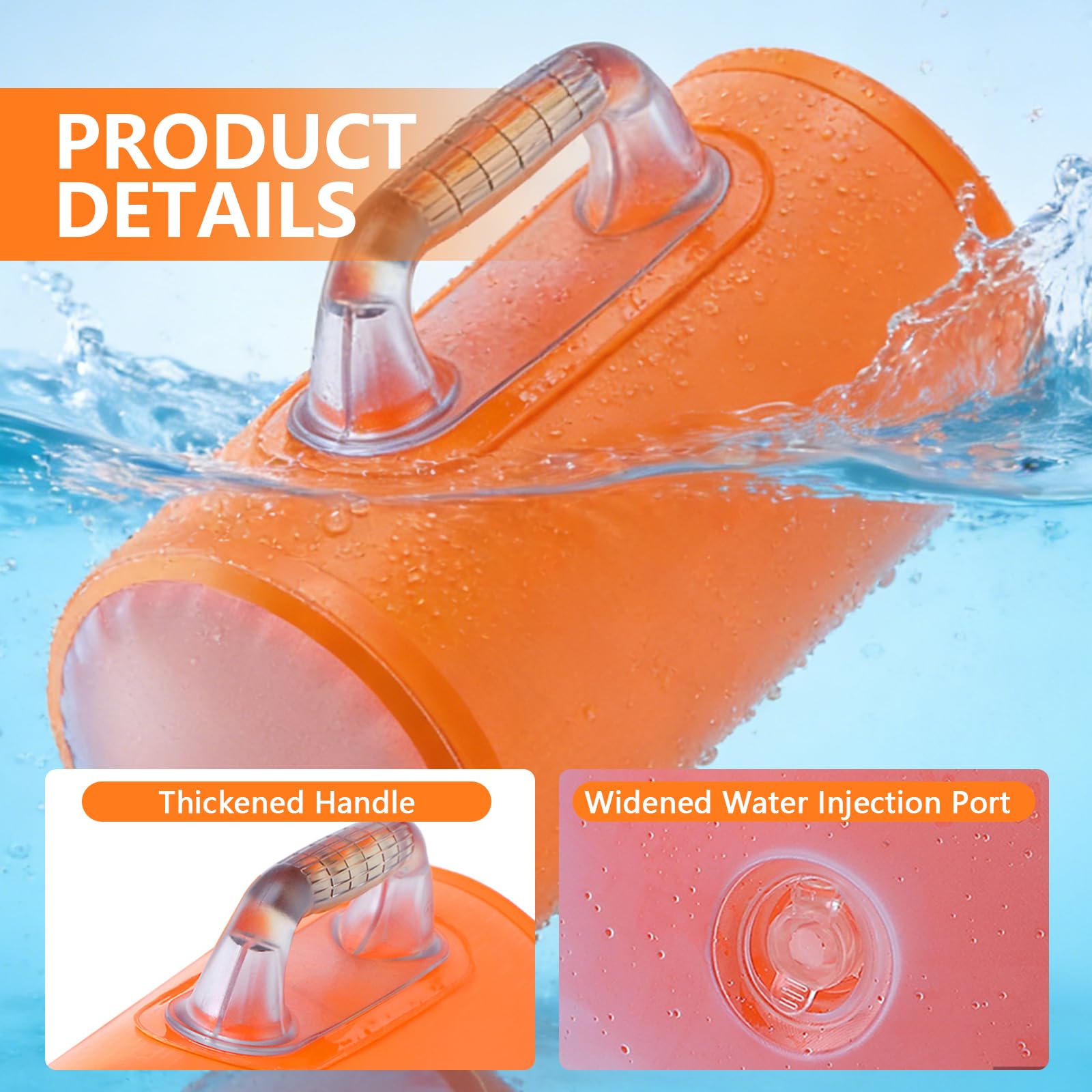 BRGD 2 Pezzi Manubri Acqua, Pesi Regolabili Riempibili D'acqua Fino a 2-10 kg/Paio Pesi da Viaggio per Allenamento di Forza, Fitness e Modellamento