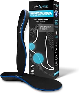 Pain Relief Orthotics by Pure Stride – Full-Length Foot Support for Plantar Fasciitis, Heel & Arch Pain – All-Day Comfort for Work, Walking, and Daily Wear,Men's 13-13.5