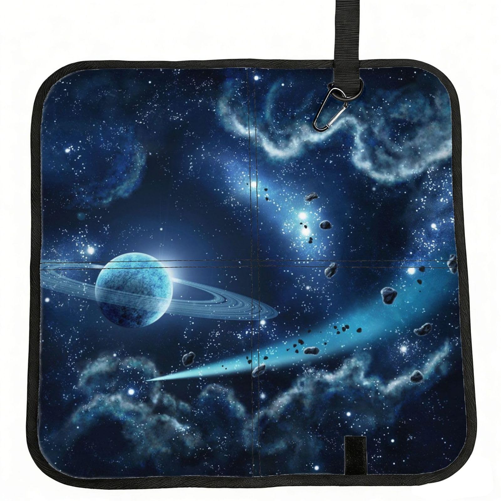 ERCgad Moon Stars And Planets Print Foldable Seat Cushion Portable Chair Pad Lightweight Travel Outdoor Office Home