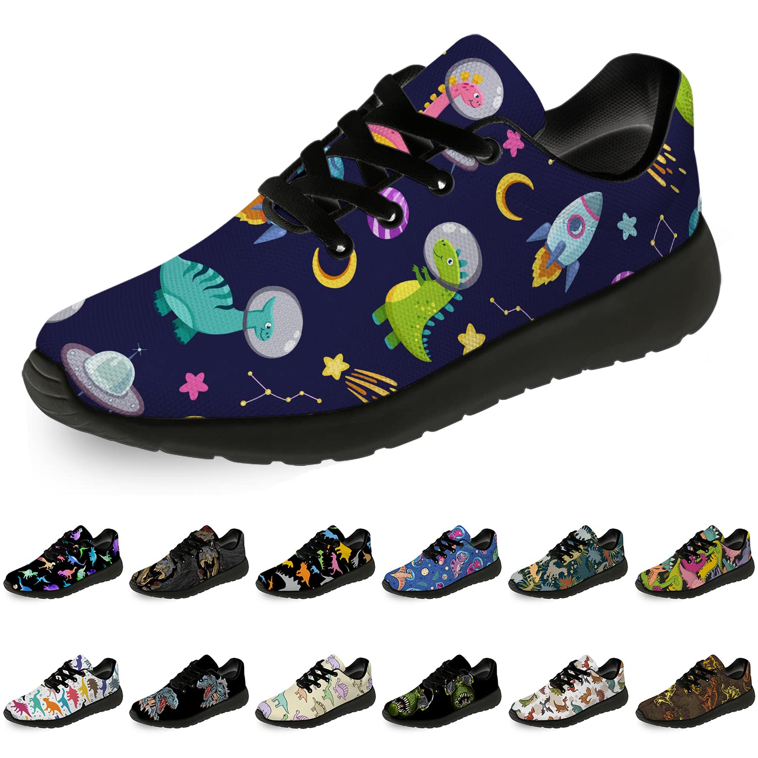 Dinosaur Shoes for Women Men Running Shoes Womens Mens Walking Tennis Sneakers Shoes Gifts for Boy Girl