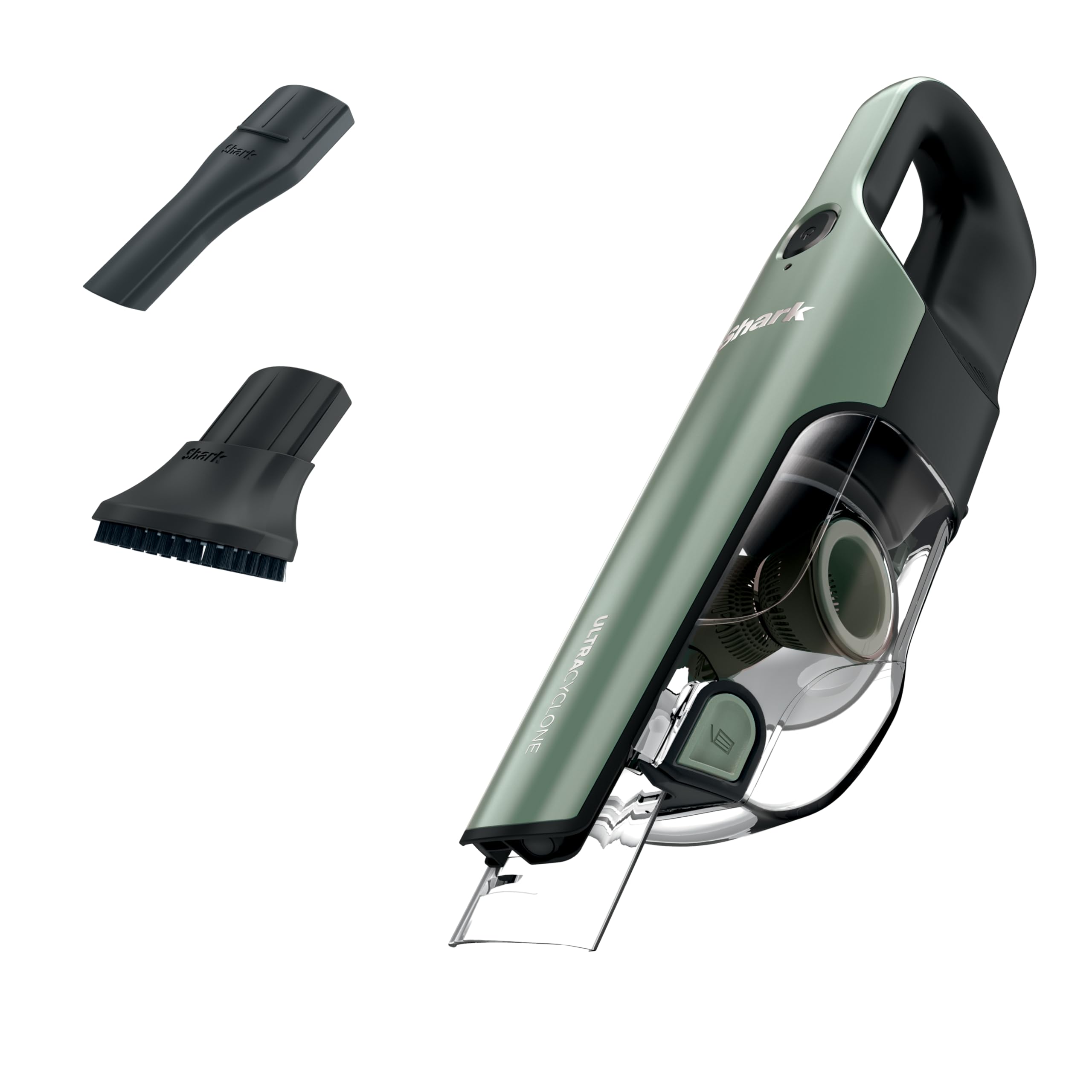 Shark UltraCyclone Pro Cordless Handheld Vacuum, Powerful Suction, Handheld Vacuum for Car & Home, Crevice Tool, Scrubbing Brush, Lightweight, XL Dust Cup, Black/Green, CH901