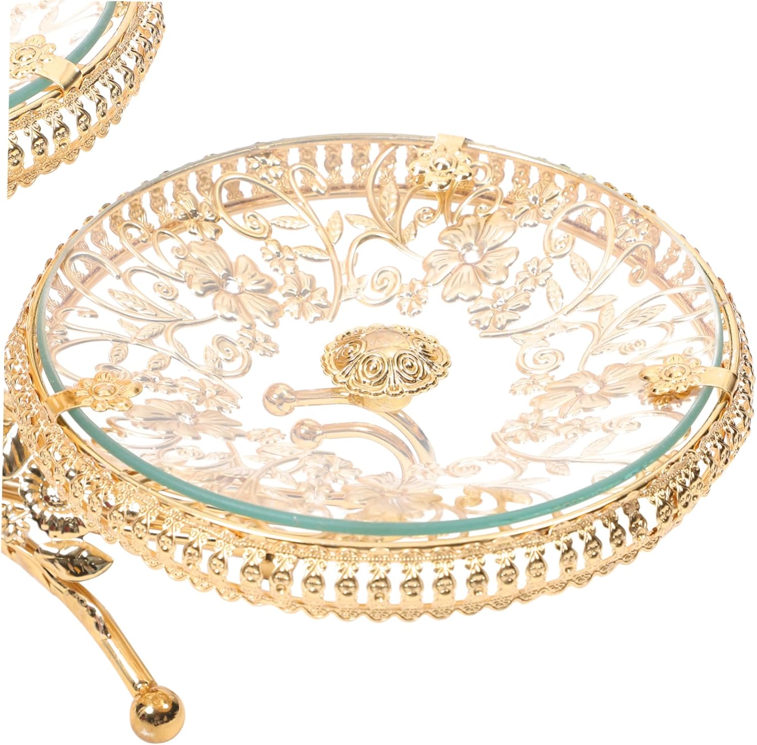 1pc Elegant Crystal Glass Dessert Storage Tray Stylish Cake Stand Cupcake Holder for Fruits Snacks and Home for Parties Weddings and Special Occasions