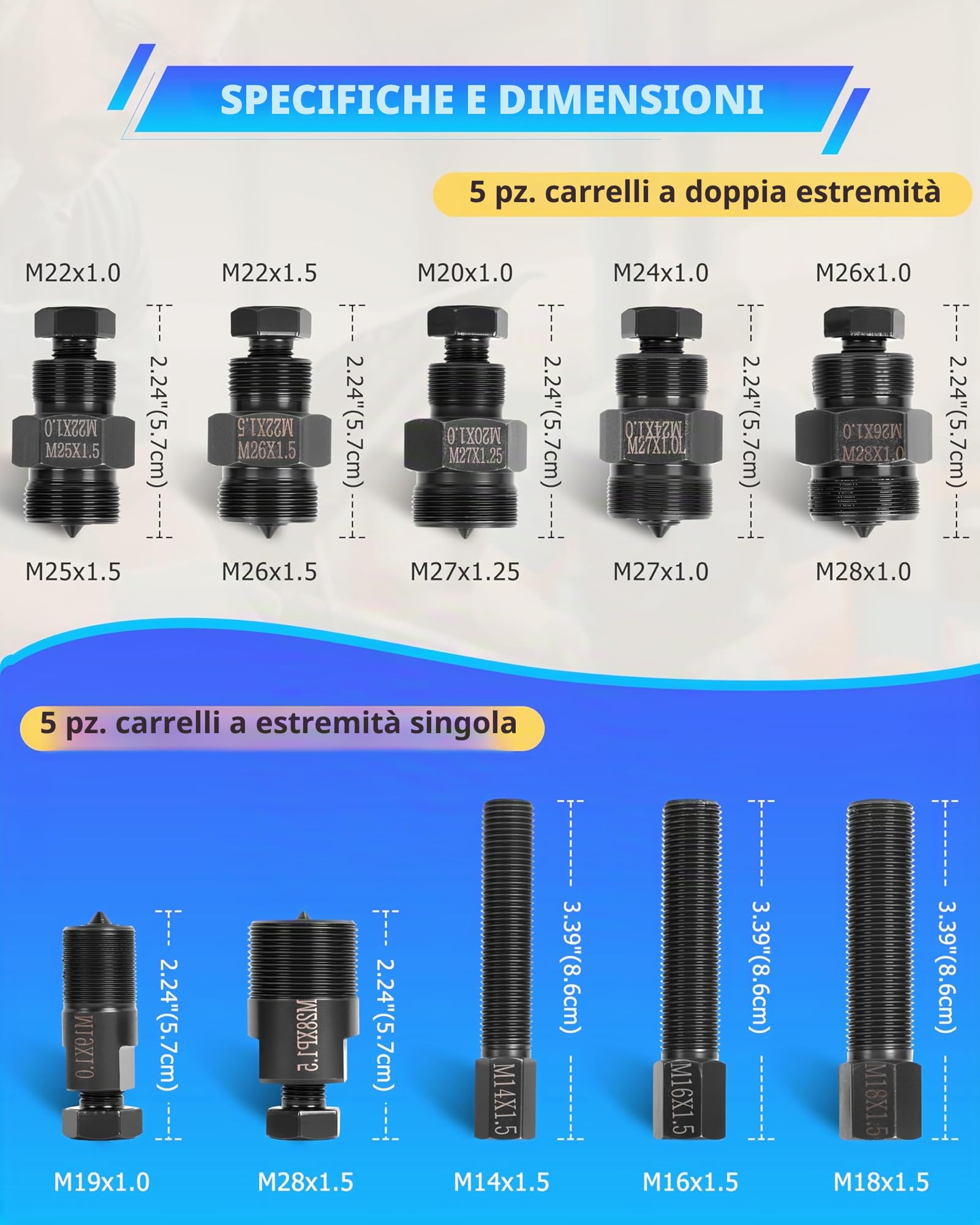 DAYUAN Estrattore per volano di motocicletta compatibile con Yamaha Kawasaki Honda Suzuki - Set da 10 pezzi con custodia