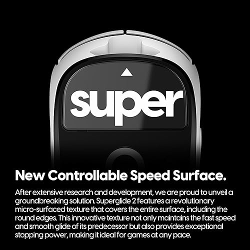Miniatura 2 de Superglide2 - Nueva superficie texturizada de velocidad controlable, pies de ratónpatines fabricados con vidrio ultra fuerte, suela suave y duradera