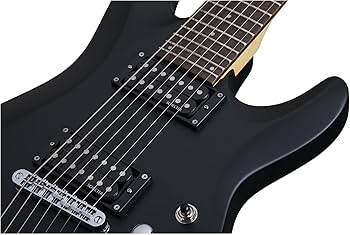 Amazon.com: Schecter C-7 DELUXE LH Satin Black 7-String