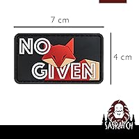 Vista 3 de No Fox Given - Divertido parche táctico de goma de PVC moral Parte trasera de gancho y bucle