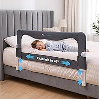 Vista 14 de TotCraft Rieles de Seguridad para Cama para Niños Pequeños - Protector de Riel de Cama para Queen, King, Tamaño Completo, Cama Twin