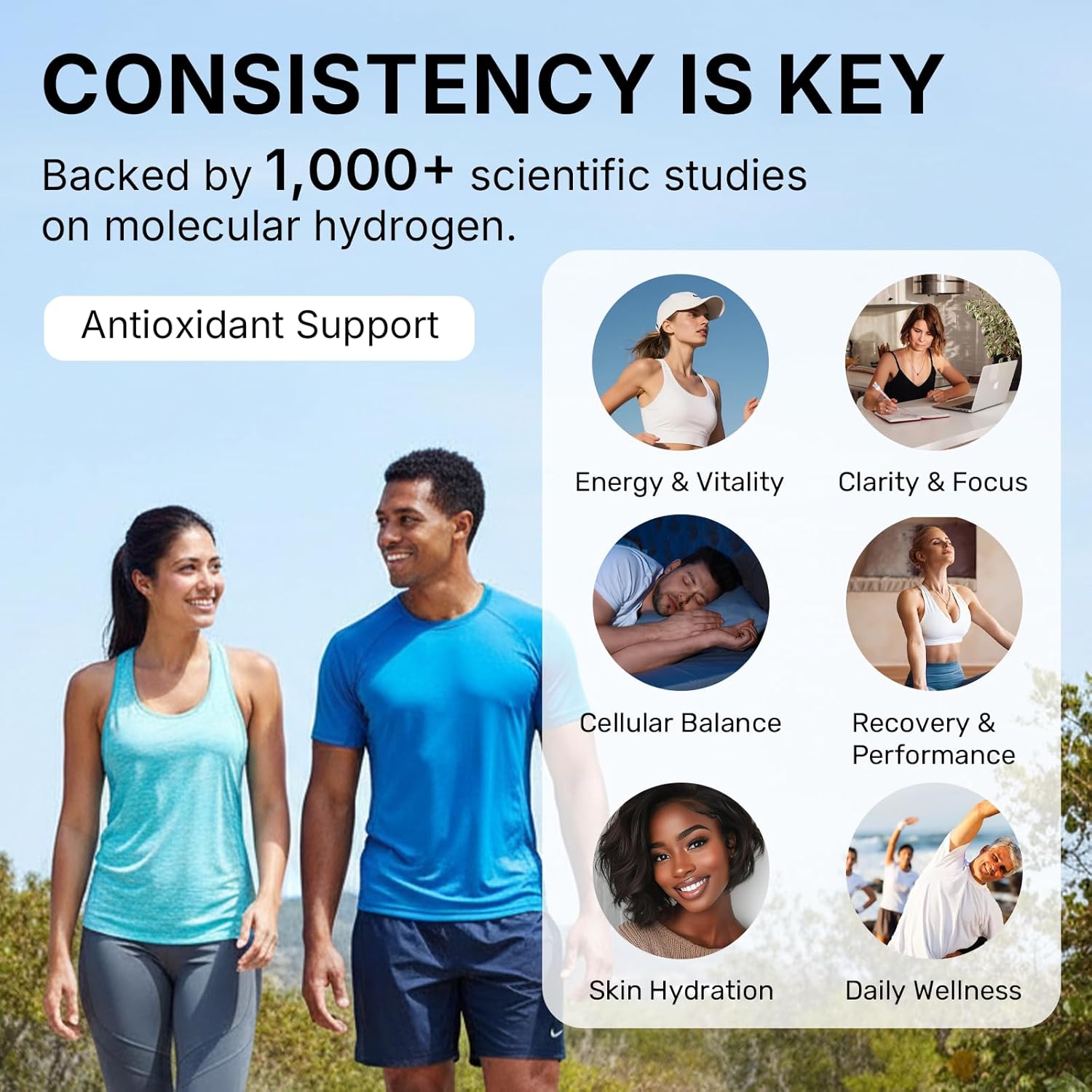 Molecular Hydrogen (H2) Tablets with 120mg Magnesium–16 PPM Hydrogen Water Tablets for Water, Advanced Hydrogen Technology, Antioxidant Support for Cellular Health & Recovery丨Unflavored, 30 Tablets