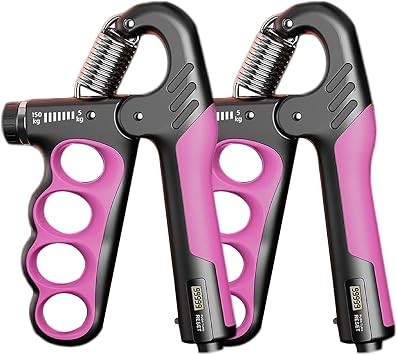 Grip Strength Trainer, 5-100KG 11-220 LB Adjustable Resistance Forearm Hand Gripper Strengthener with Counter, Hand Wrist Exercise Workout Equipment for Home/Office Gym