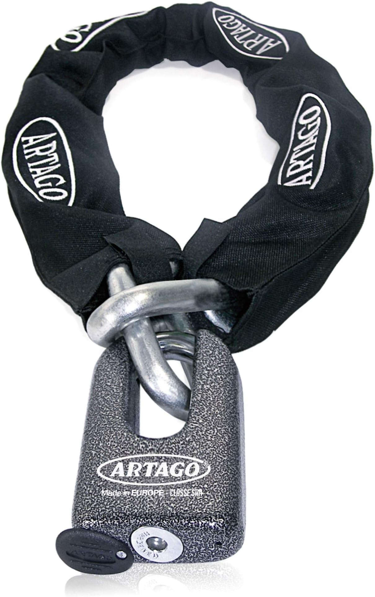 Artago69T100 Maximum Anti-Theft Chain Lock Double Function Sold Secure Gold and SRA Approved, ø15 100 cm, Neutral, tu