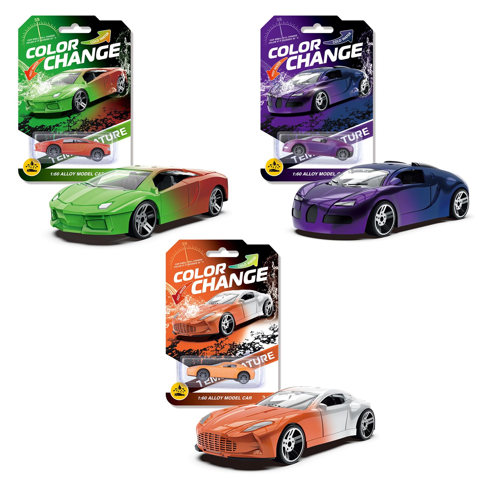 DiiWmme Street Machines Water Activated Color Change Cars