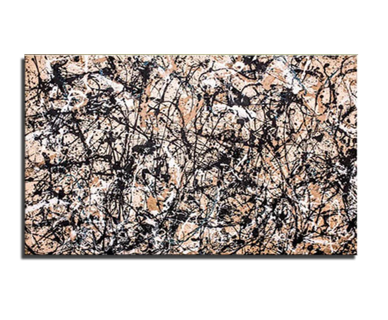 Jackson Pollock-No.51 Canvas Wall Art Print voor woonkamer Poster voor slaapkamer Badkamer Kunstwerk Home Decor(70x110cm 28x43,Niet Ingelijst