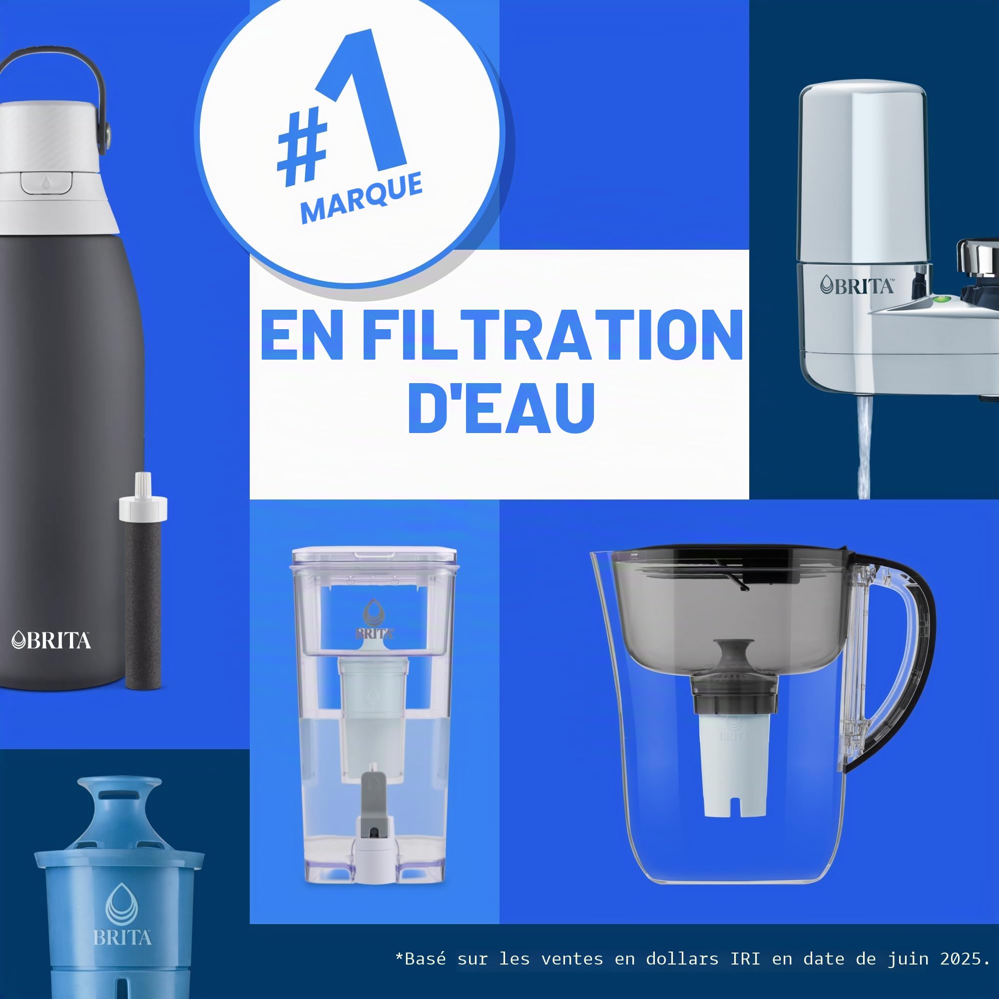 BRITA Système de filtre à eau pour robinet, blanc, 1 pièce