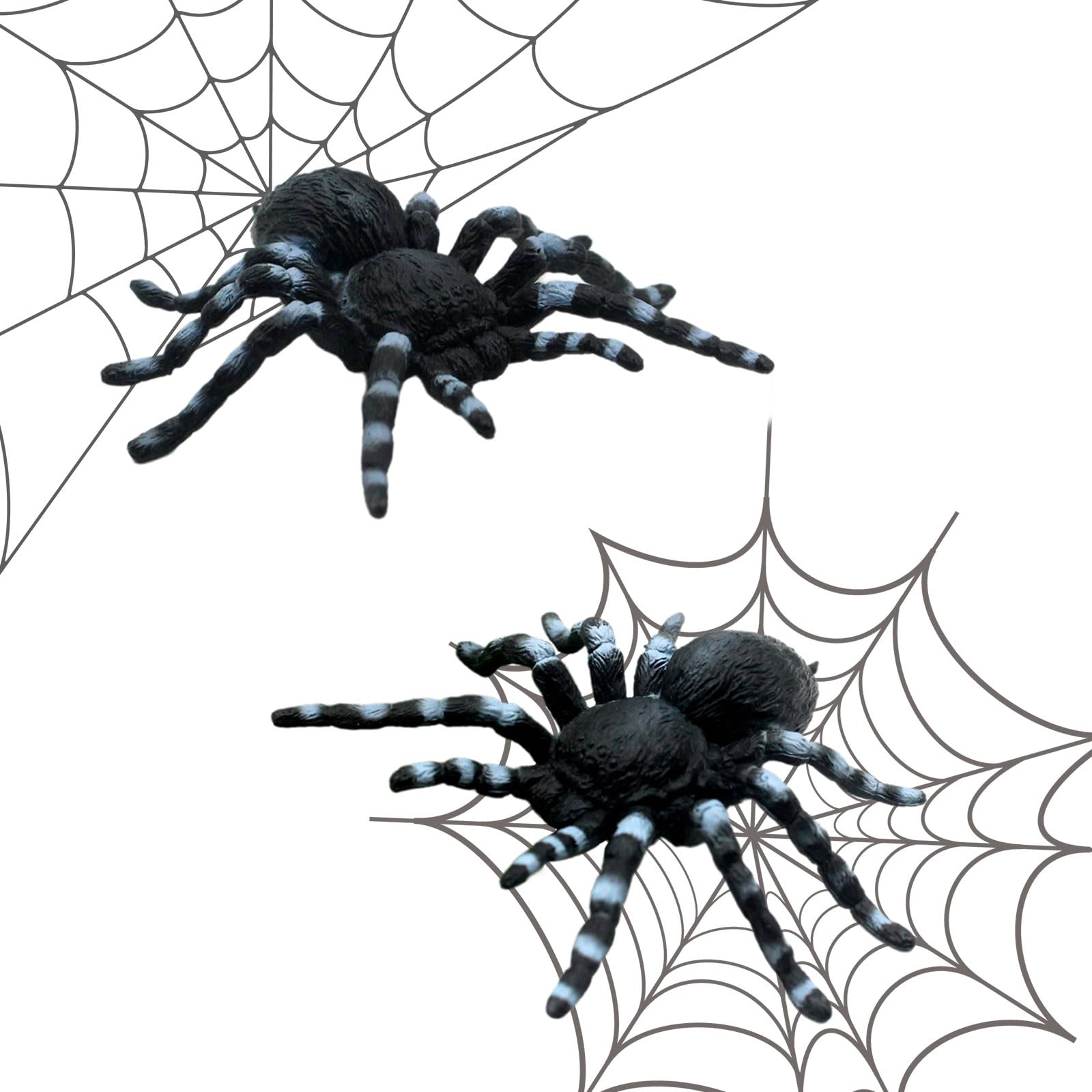 QIZHIQIAMY Halloween Spider Spider Halloween Fake Spider Realistic Fake Spider Decorations Plastic Spider Realistic Scary Spider Halloween Decorations for Home, Office, Party (B)