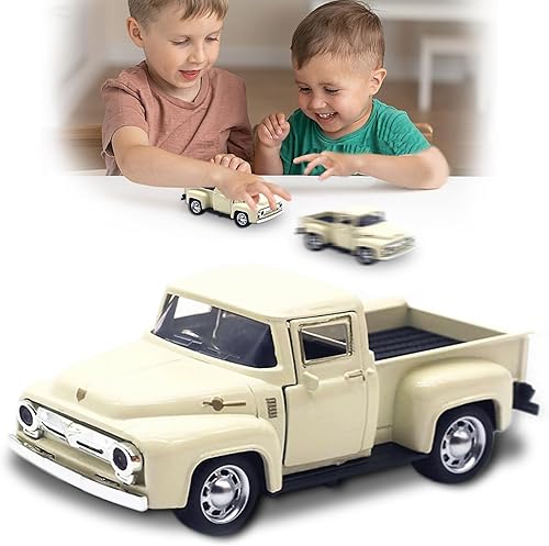 Camión de juguete beige pequeño para niños pequeños de 2, 3, 4, 5, 6, 7, 8 años, juguete de aleación 132 para niños, juguete de aleación 132,