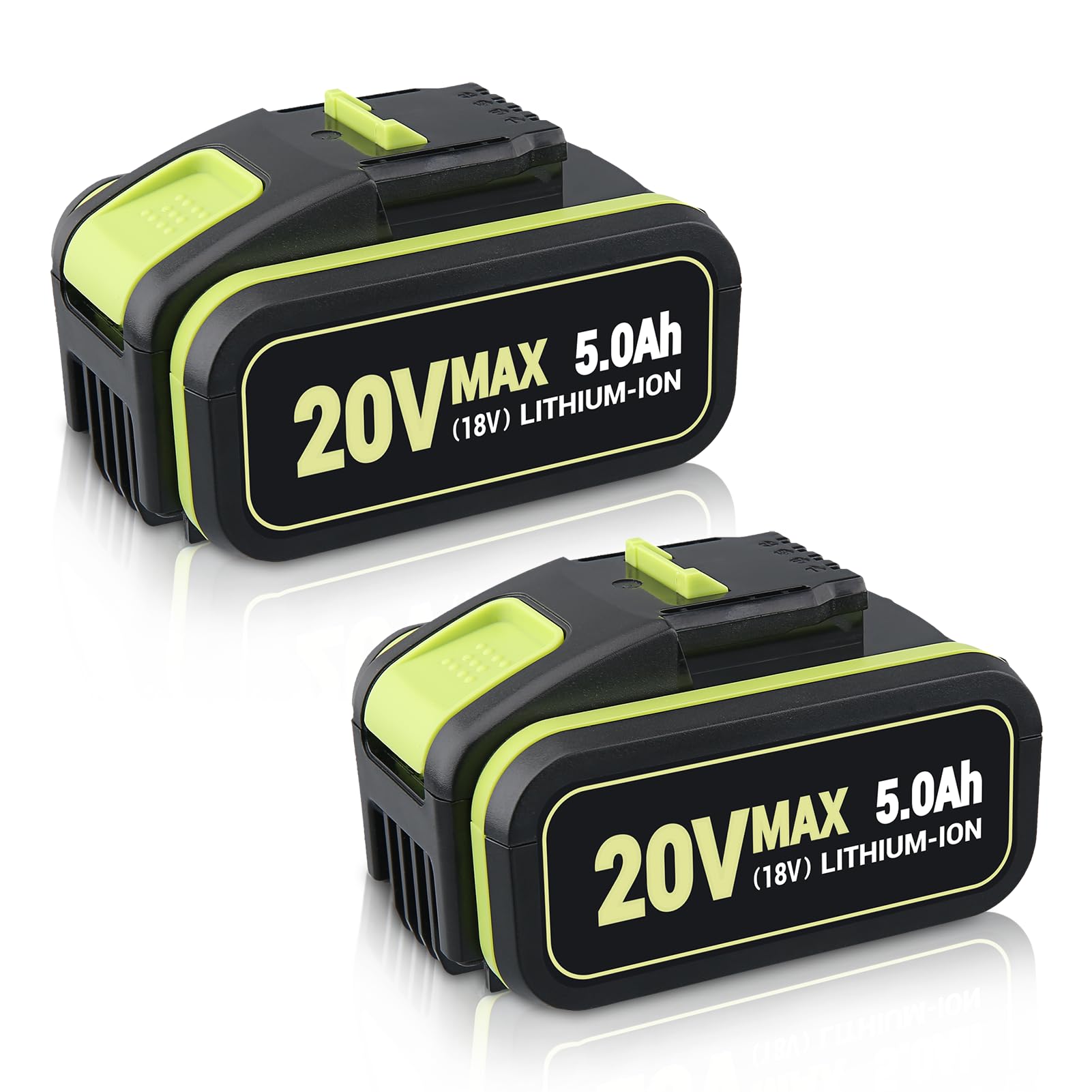 5000mAh 18V WA3551 Li-Ion Battery Replacement for Worx 18V cordless power tool WA3551, WA3551.1 WA3553 WA3553.2 WA3641 WG629E WG546E WU268 WX166.4 battery (2 Pack)